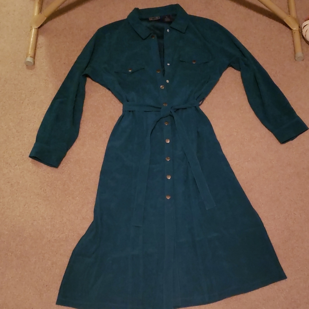 Faux suede dress or long jacket